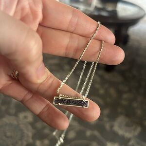 Kendra Scott Elegant Silver Necklace with Purple Accents